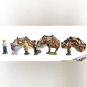 vintage Liberty Falls  and others miniature pewter hand-painted figures Lot of 9